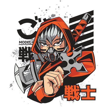 Koszulka Samuraj WYBIERZ KOLOR KOSZULKI I FASON