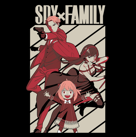 Koszulka Czarna Spy X Family - WYBIERZ KOLOR KOSZULKI I FASON