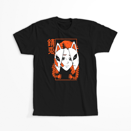 Koszulka Czarna Demon Slayer / Kimetsu no Yaiba / Miecz zabójcy demonów - WYBIERZ KOLOR KOSZULKI I FASON