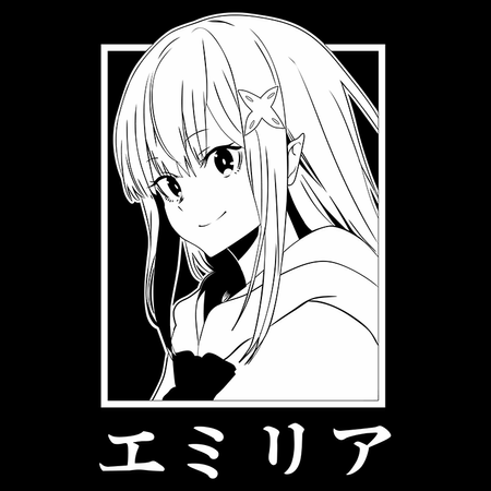 Koszulka Biała Re:Zero - WYBIERZ KOLOR KOSZULKI I FASON