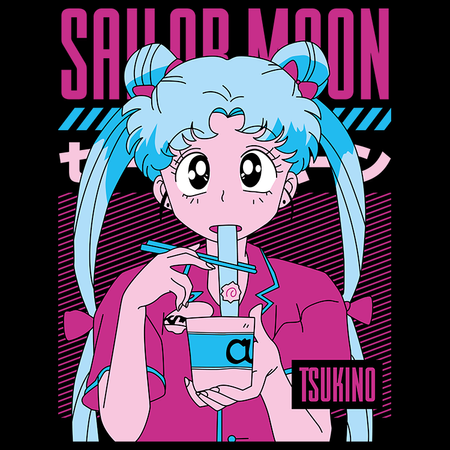 Koszulka Biała - Czarodziejka z księżyca / Sailor Moon - WYBIERZ KOLOR KOSZULKI I FASON