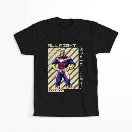 Koszulka Czarna My Hero Academia / Akademia bohaterów - WYBIERZ KOLOR KOSZULKI I FASON