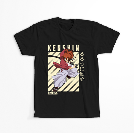 Koszulka Czarna Rurouni Kenshin WYBIERZ KOLOR KOSZULKI I FASON