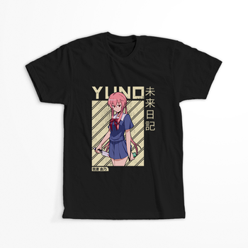 Koszulka Czarna Mirai Nikki - WYBIERZ KOLOR KOSZULKI I FASON