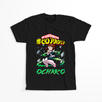 Koszulka Czarna My Hero Academia / Akademia bohaterów - WYBIERZ KOLOR KOSZULKI I FASON