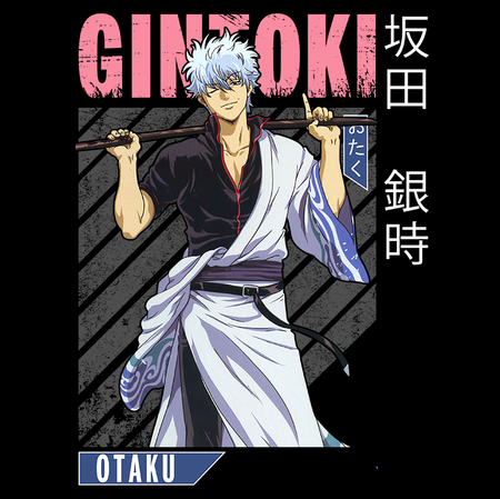 Koszulka Biała Gintama WYBIERZ KOLOR KOSZULKI I FASON