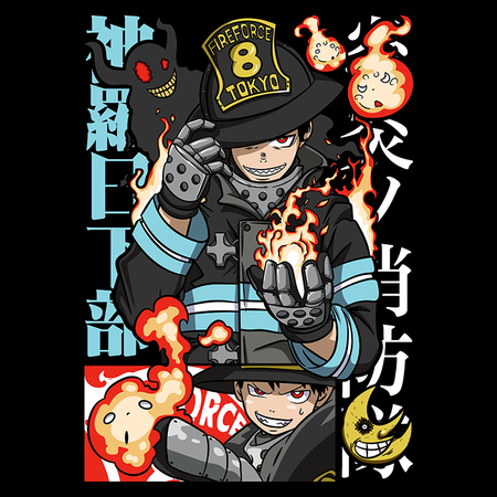 Koszulka Biała Fire Force - WYBIERZ KOLOR KOSZULKI I FASON