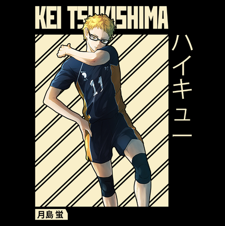 Koszulka Czarna - Haikyuu!! - WYBIERZ KOLOR KOSZULKI I FASON