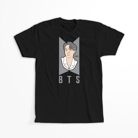 Koszulka Czarna BTS - WYBIERZ KOLOR KOSZULKI I FASON