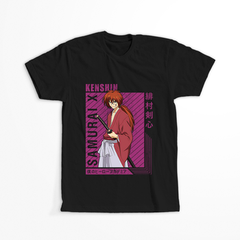 Koszulka Czarna Rurouni Kenshin WYBIERZ KOLOR KOSZULKI I FASON