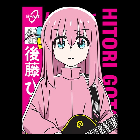 Koszulka Czarna Bocchi the Rock! - WYBIERZ KOLOR KOSZULKI I FASON