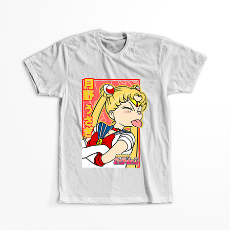 Koszulka Biała Sailor Moon WYBIERZ KOLOR KOSZULKI I FASON