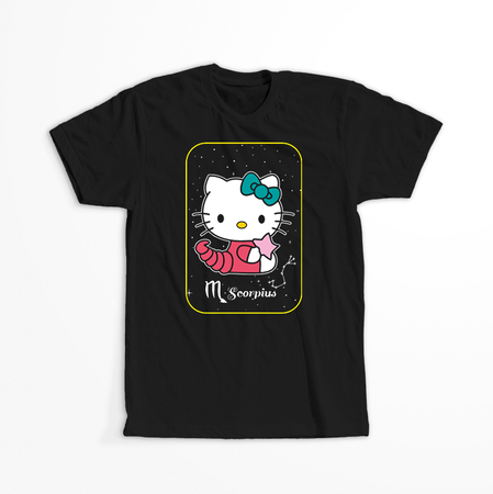 Koszulka Czarna - Hello Kitty - WYBIERZ KOLOR KOSZULKI I FASON
