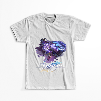 Koszulka Biała - Honkai Star Rail - Black Swan WYBIERZ KOLOR KOSZULKI I FASON