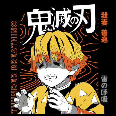 Koszulka Czarna Demon Slayer / Kimetsu no Yaiba / Miecz zabójcy demonów - WYBIERZ KOLOR KOSZULKI I FASON