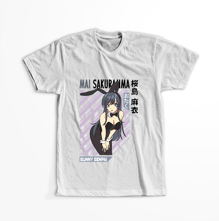 Koszulka Biała Seishun Buta Yarou wa Bunny Girl Senpai no Yume wo Minai WYBIERZ KOLOR KOSZULKI I FASON