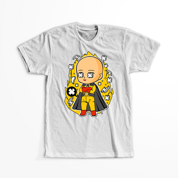 Koszulka Biała One-Punch Man - WYBIERZ KOLOR KOSZULKI I FASON