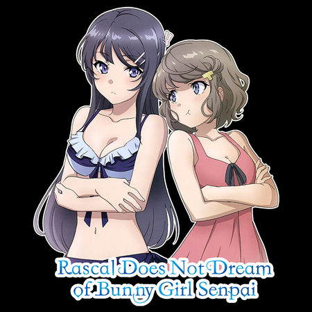 Koszulka Czarna Seishun Buta Yarou wa Bunny Girl Senpai no Yume wo Minai WYBIERZ KOLOR KOSZULKI I FASON