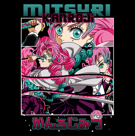 Koszulka Czarna Demon Slayer / Kimetsu no Yaiba / Miecz zabójcy demonów - WYBIERZ KOLOR KOSZULKI I FASON