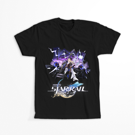 Koszulka Czarna - Honkai Star Rail - Serval WYBIERZ KOLOR KOSZULKI I FASON