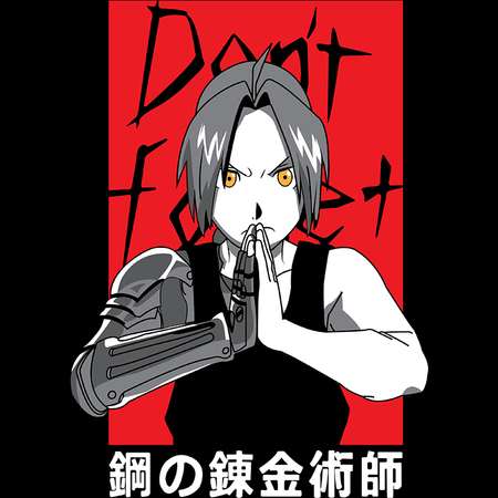 Koszulka Czarna Fullmetal Alchemist - WYBIERZ KOLOR KOSZULKI I FASON