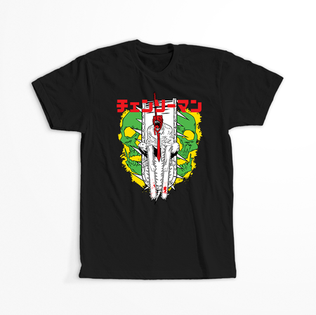 Koszulka Czarna Chainsaw Man WYBIERZ KOLOR KOSZULKI I FASON