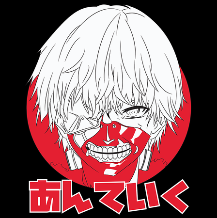 Koszulka Biała Tokyo Ghoul - WYBIERZ KOLOR KOSZULKI I FASON
