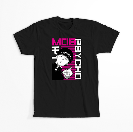 Koszulka Czarna - Mob Psycho 100 - WYBIERZ KOLOR KOSZULKI I FASON