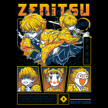 Koszulka Czarna Demon Slayer / Kimetsu no Yaiba / Miecz zabójcy demonów - WYBIERZ KOLOR KOSZULKI I FASON