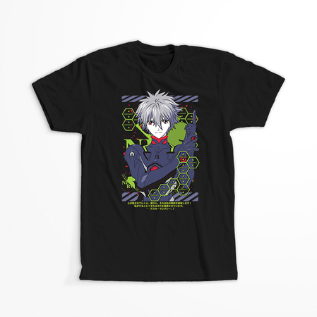 Koszulka Czarna Neon Genesis Evangelion - WYBIERZ KOLOR KOSZULKI I FASON