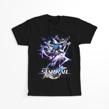 Koszulka Czarna - Honkai Star Rail  - Arlan WYBIERZ KOLOR KOSZULKI I FASON