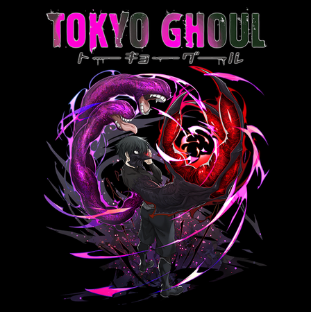 Koszulka Czarna Tokyo Ghoul - WYBIERZ KOLOR KOSZULKI I FASON