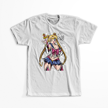 Koszulka Biała - Czarodziejka z księżyca / Sailor Moon - WYBIERZ KOLOR KOSZULKI I FASON