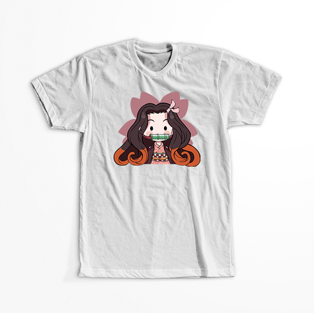 Koszulka Biała Demon Slayer / Kimetsu no Yaiba / Miecz zabójcy demonów - WYBIERZ KOLOR KOSZULKI I FASON