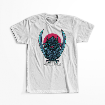 Koszulka Biała Demon Slayer / Kimetsu no Yaiba / Miecz zabójcy demonów - WYBIERZ KOLOR KOSZULKI I FASON