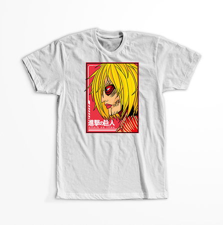 Koszulka Biała Attack on titan WYBIERZ KOLOR KOSZULKI I FASON