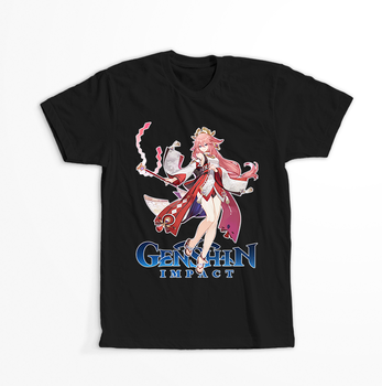 Koszulka Czarna Genshin Impact - Yae Miko - WYBIERZ KOLOR