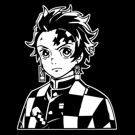 Koszulka Czarna Demon Slayer / Kimetsu no Yaiba / Miecz zabójcy demonów - WYBIERZ KOLOR KOSZULKI I FASON