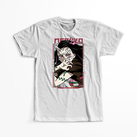 Koszulka Biała Demon Slayer / Kimetsu no Yaiba / Miecz zabójcy demonów - WYBIERZ KOLOR KOSZULKI I FASON