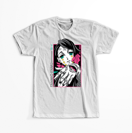 Koszulka Biała Demon Slayer / Kimetsu no Yaiba / Miecz zabójcy demonów - WYBIERZ KOLOR KOSZULKI I FASON