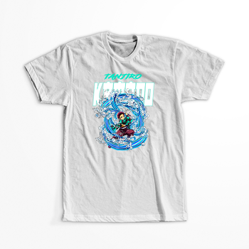 Koszulka Biała Demon Slayer / Kimetsu no Yaiba / Miecz zabójcy demonów - WYBIERZ KOLOR KOSZULKI I FASON