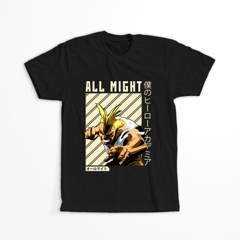 Koszulka Czarna My Hero Academia / Akademia bohaterów - WYBIERZ KOLOR KOSZULKI I FASON
