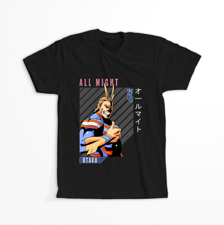 Koszulka Czarna My Hero Academia / Akademia bohaterów - WYBIERZ KOLOR KOSZULKI I FASON