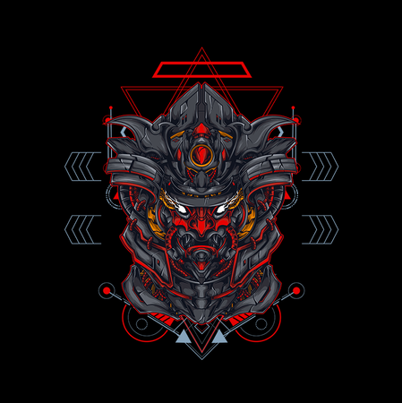 Torba z uszami z Mecha samuraj demon