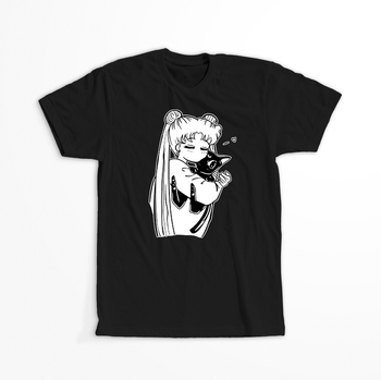 Koszulka Czarna  - Czarodziejka z księżyca / Sailor Moon - WYBIERZ KOLOR KOSZULKI I FASON