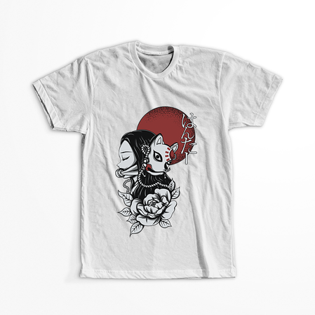 Koszulka Biała Demon Slayer / Kimetsu no Yaiba / Miecz zabójcy demonów - WYBIERZ KOLOR KOSZULKI I FASON