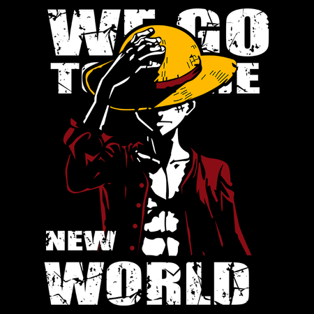 Koszulka Czarna One Piece - WYBIERZ KOLOR KOSZULKI I FASON