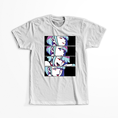 Koszulka Biała Cyberpunk Edgerunners - WYBIERZ KOLOR KOSZULKI I FASON