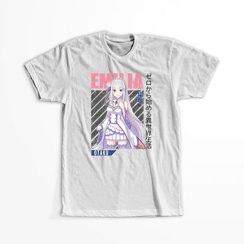 Koszulka Biała Re:Zero - WYBIERZ KOLOR KOSZULKI I FASON