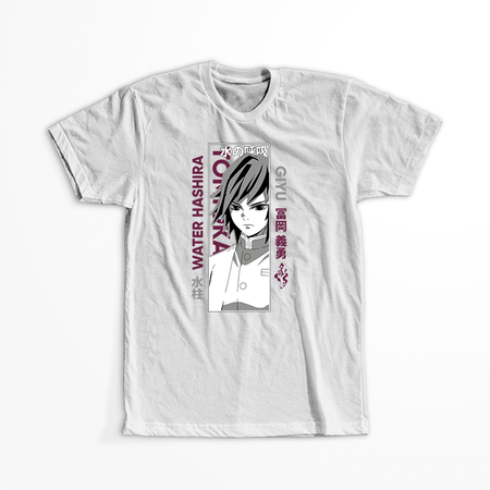 Koszulka Biała Demon Slayer / Kimetsu no Yaiba / Miecz zabójcy demonów - WYBIERZ KOLOR KOSZULKI I FASON